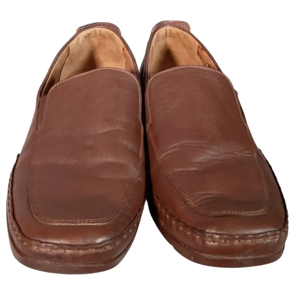 Mephisto Men’s Edlef Loafers 10.5 Brown Leather Slip-On Casual Driving Shoes
